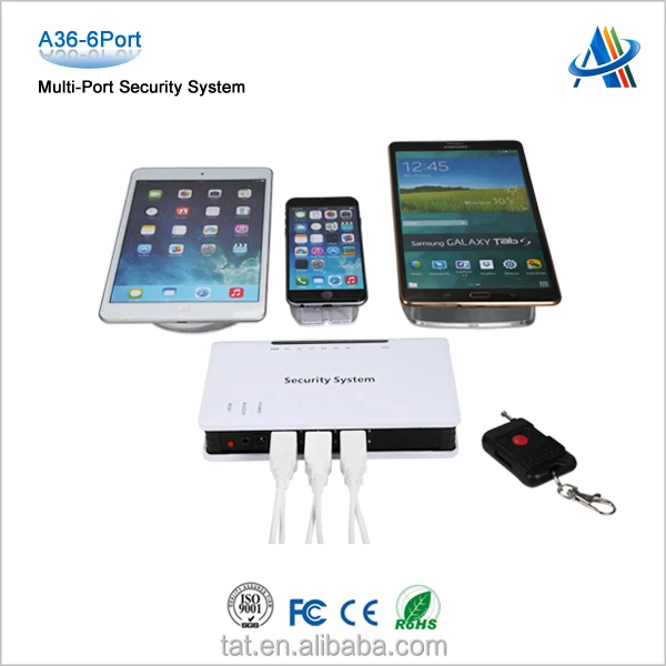 Merchandise Display Security Alarm System For Mobile Phone Tablet Merchandise Display Security Alarm System For Mobile Phone Tablet A36 6port