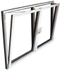 YY HOME aluminum profile tilt and turn double glazed windows