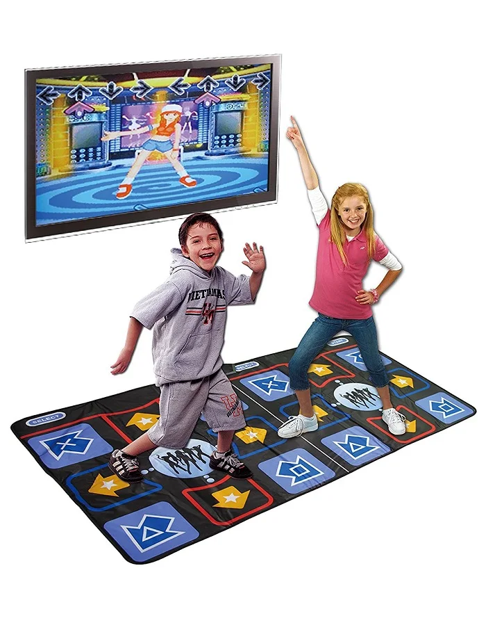 Multi-Function Games & Levels,Sense Game for PC TV Single/Double Dancing Mat for Kids Adults 2 Remote Controller Double User Wireless Dance Mat Game TV Non-Slip 