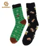 Mens wholesale football soccer beer fans sherpa lined fuzzy acrylic knit socks