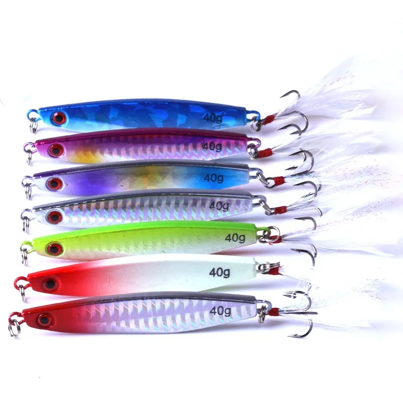 Gorgons 80mm 40g Fishing Lure Jig Metal Peche Metal Fishing Jigs For ...