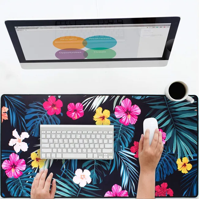 High quality microfiber extended large keyboard mouse pad