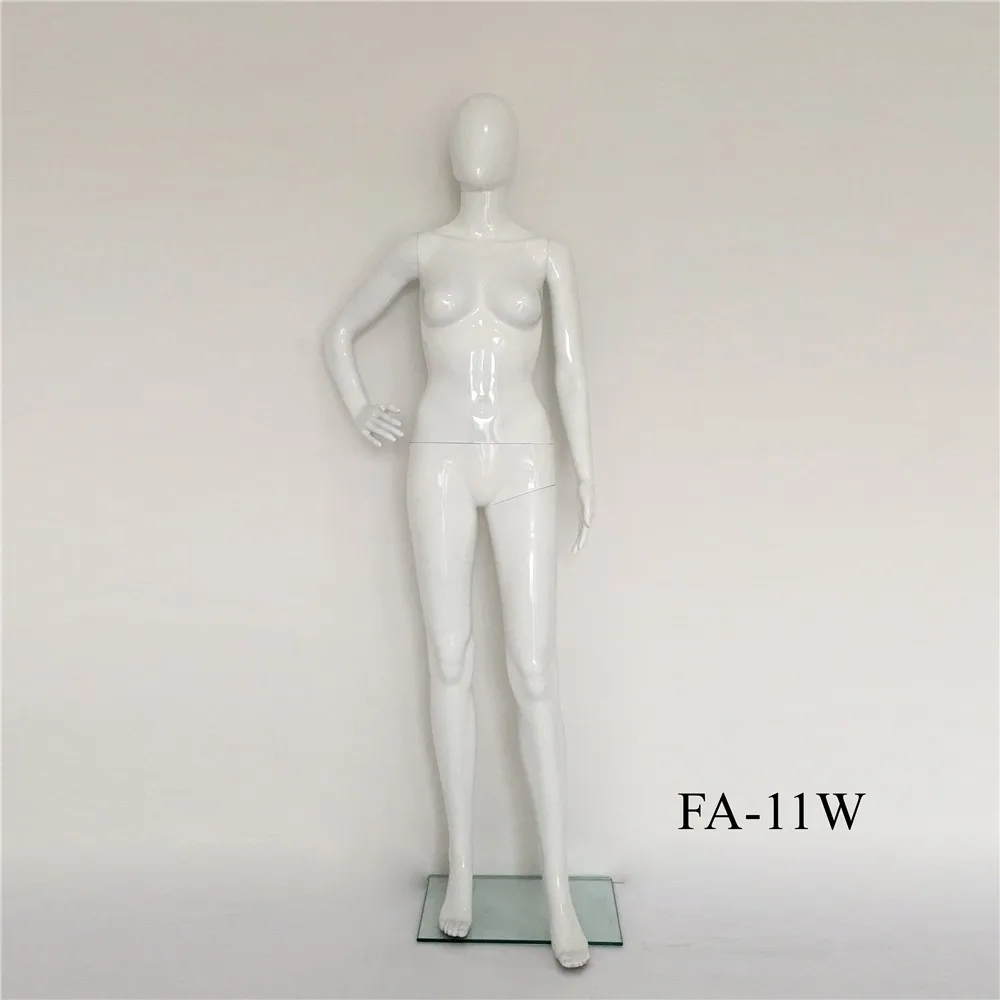 Cheapest Plastic Full Body Glossy White Egg Half Head Female Mannequin ...