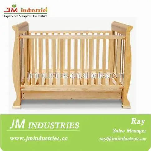 3 In 1 Wooden Sleigh Baby Cot Bassinet Crib Bed Buy 3 In 1