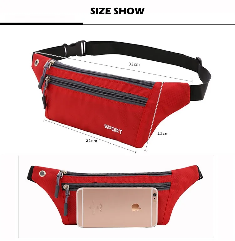 Free Sample Hot Selling Sport Fanny Pack Nylon Waterproof Unisex Outdoor Fitness Waist Bag Buy