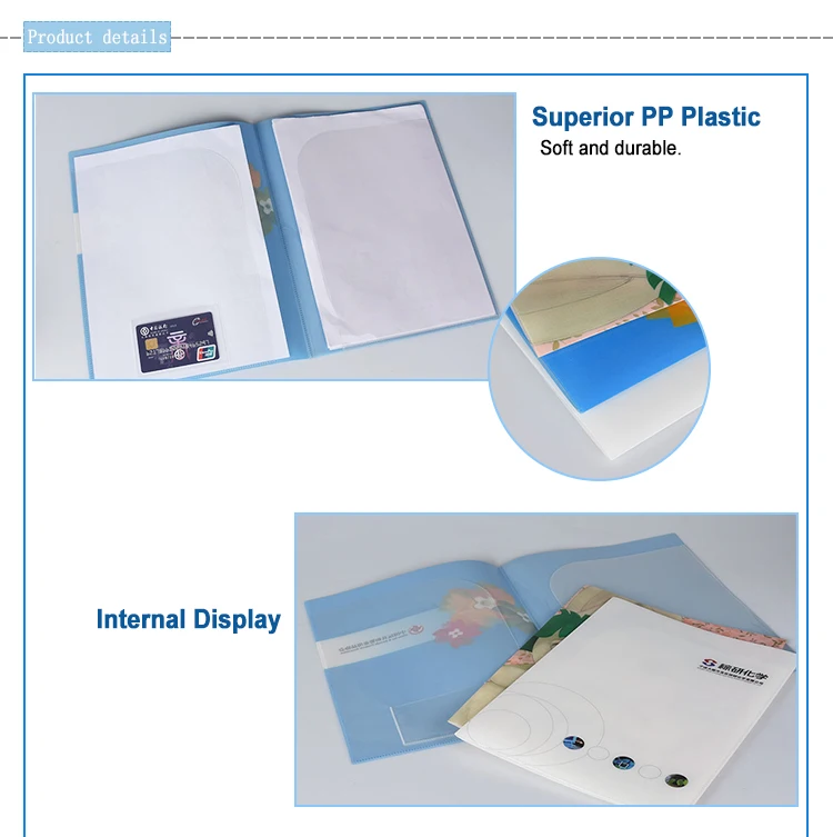 Factory Wholesale Personalised Custom Decorative A4 Size Pp Plastic Clear L Shape File Folder