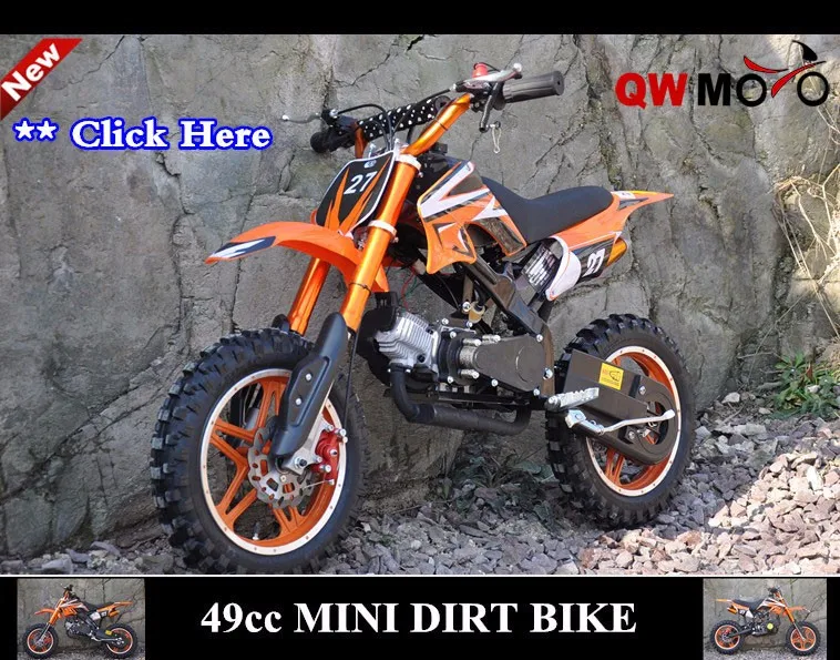 Qwmoto 2016 50cc 4 Stroke Kids Mini Gas Dirt Bike Kick Start& Electric