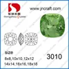 foiled backing Chrysolite fancy stone with prong setting