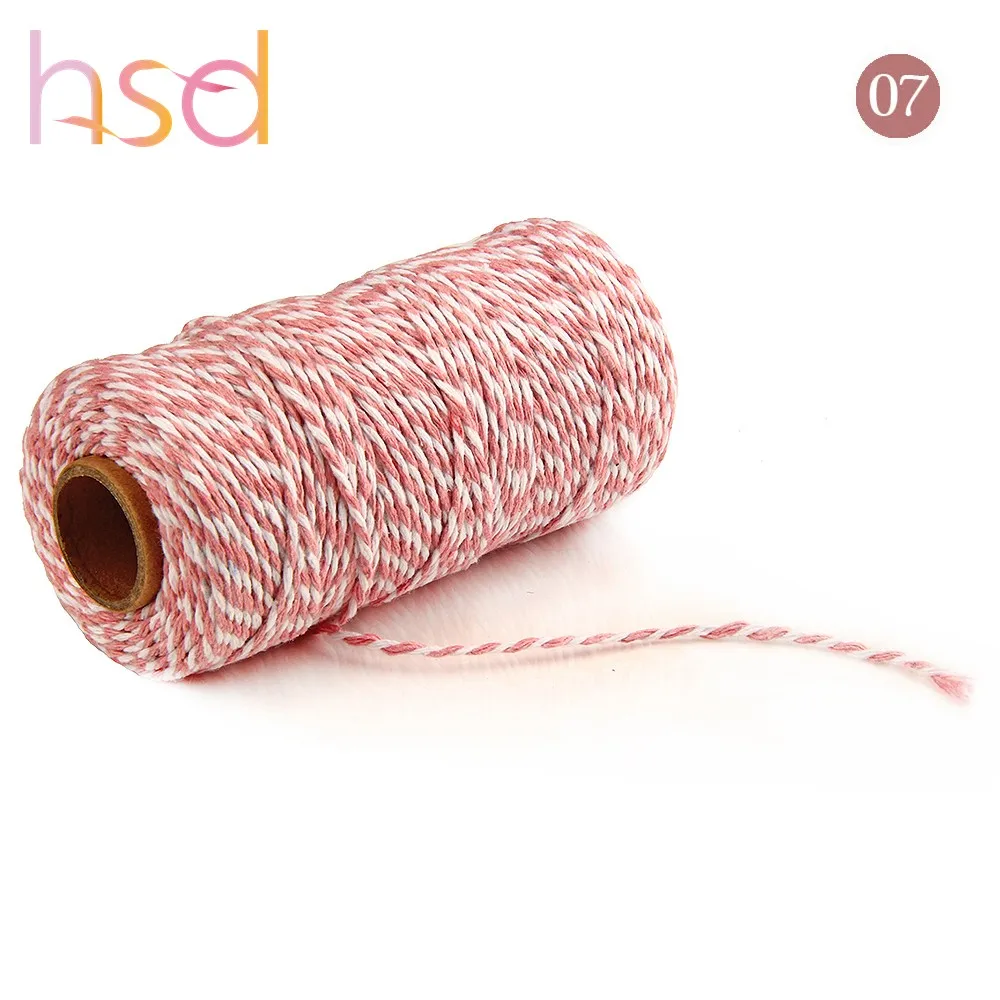 Wholesale Coloful Baker's Twine Double Color Cotton Twine For Christmas