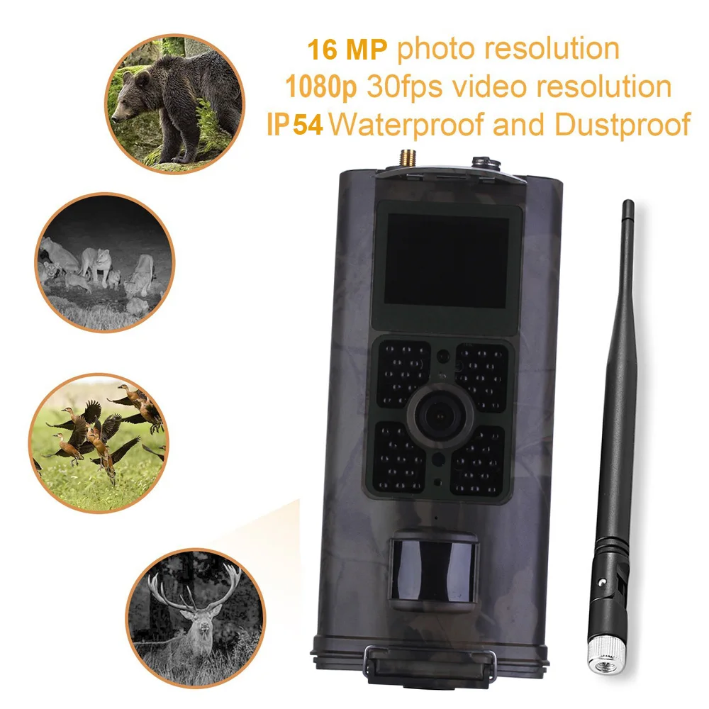 Visão Noturna Caça Câmera 3g Gprs Mms Smtp Sms 1080 p Animais Selvagens Câmeras Trilha Armadilha Hc700g 16mp 940nm 3 Toys & Sports