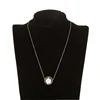 dongdong DD-W-94 hollow round stainless steel flower sea cowrie shell women necklace