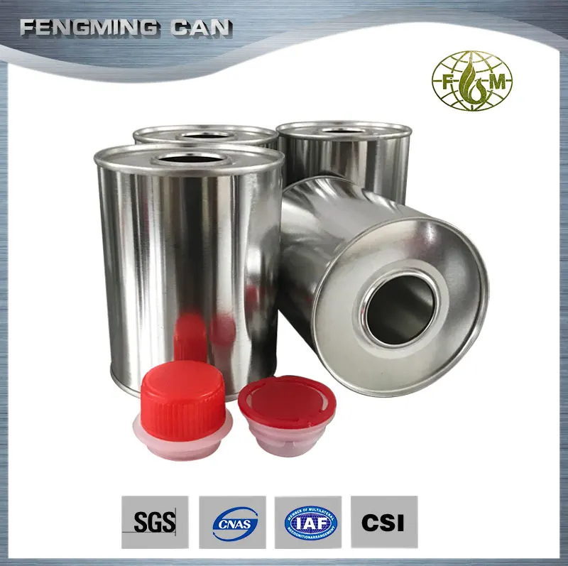 1 Liter Empty Round Metal Tin Can/rectangular Cans/quart Plastic Tin