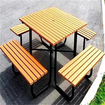 China Supplier Lifetime Plastic Wood Dinning Table And Chair