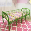 Green color bed for children folding bed children