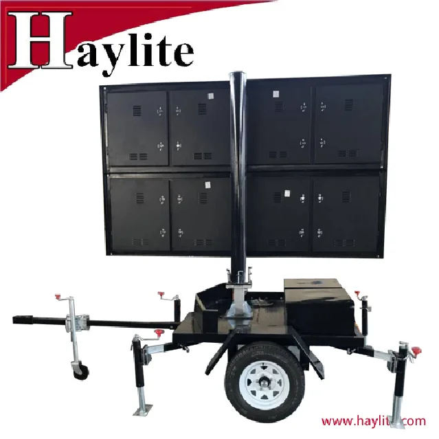 LED display sign trailer for traffic use with solar panel .png