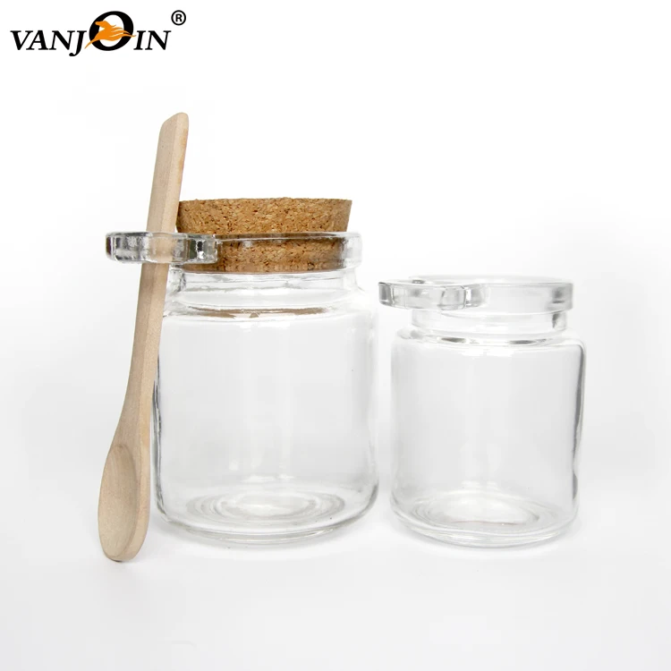 100ml 250ml Wholesale Glass Jar With Wooden Lid And Spoon Buy Glass