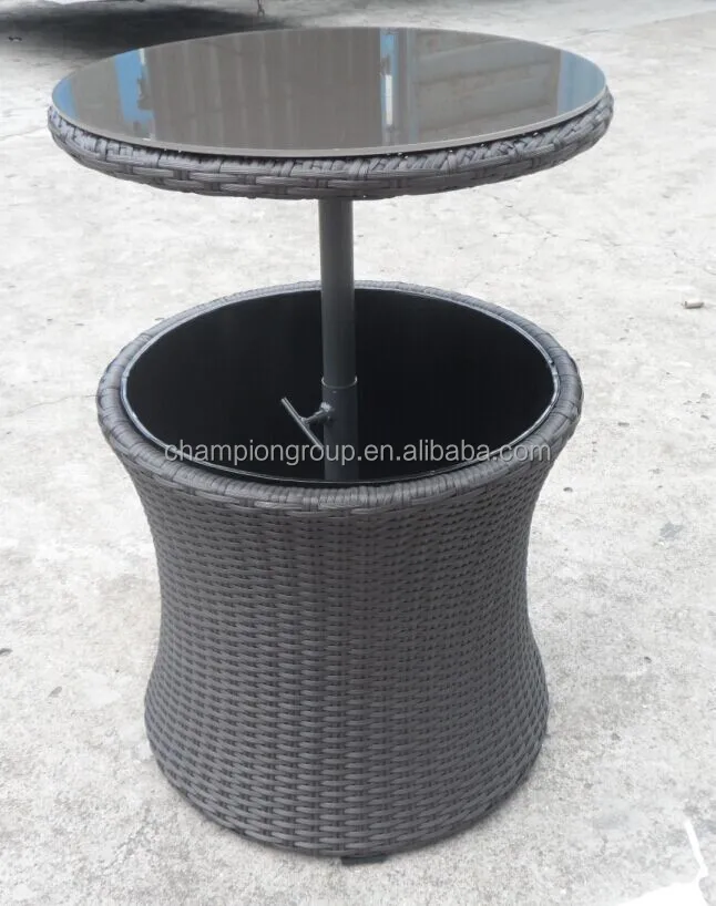 grey rattan drinks cooler