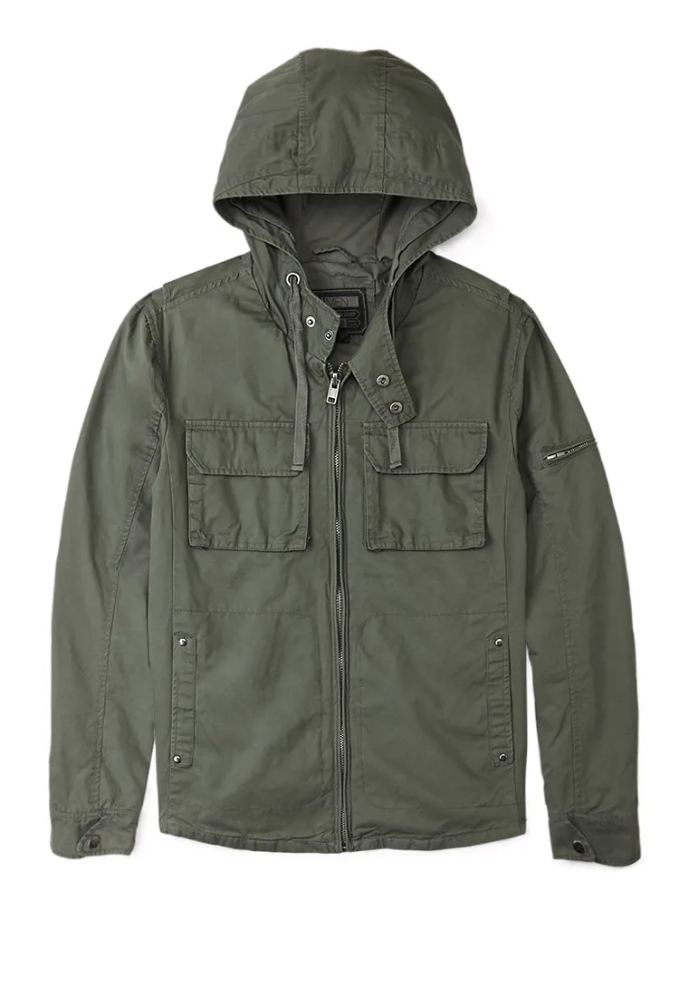 mens cargo jacket with hood