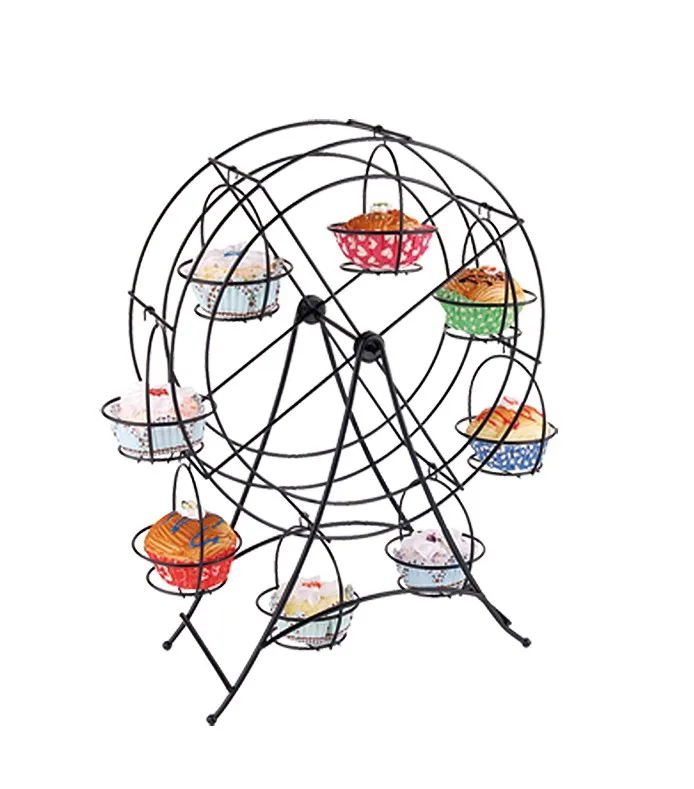 Rotating Metal Wire Wedding Cake Holder Ferris Wheel Rotating Metal Wire Wedding Cake Holder Ferris Wheel
