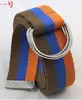 mens combat canvas cotton fabrics polyester Double D-Ring webbing waist belts
