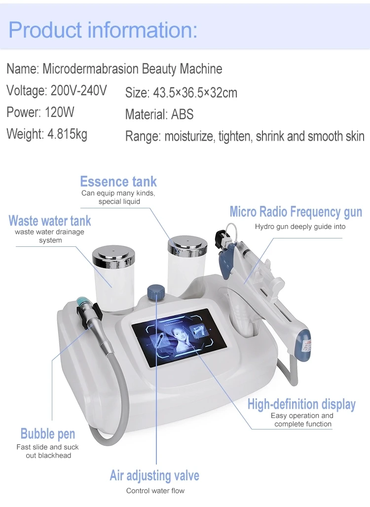 Hot Sale RF Needle Free Hydra Water Mesotherapy Gun