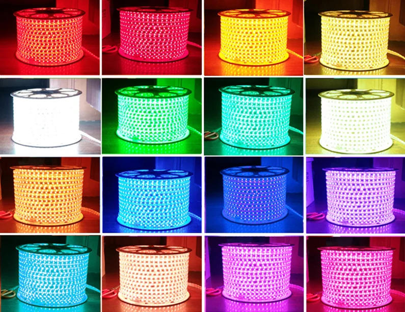 outdoor christmas decoration 220V SMD 5050 Waterproof Flexible RGB led strip Light with EU Plug