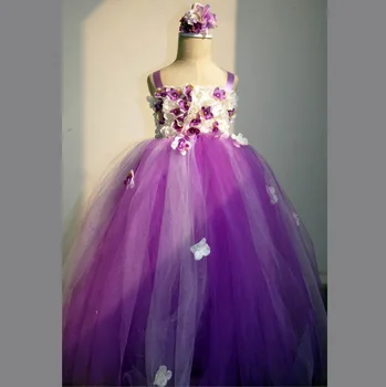 Purple Flower Girl Tutu Dress