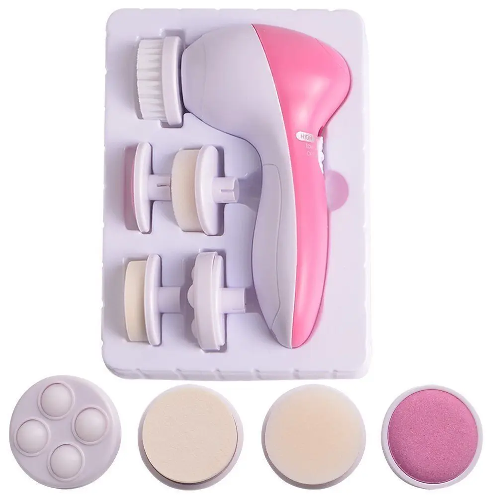 Midom Beauty Trade Assurance 5 in 1 Factory Supplier electric face cleaning brush cosmetic cleaner cleansing instrument