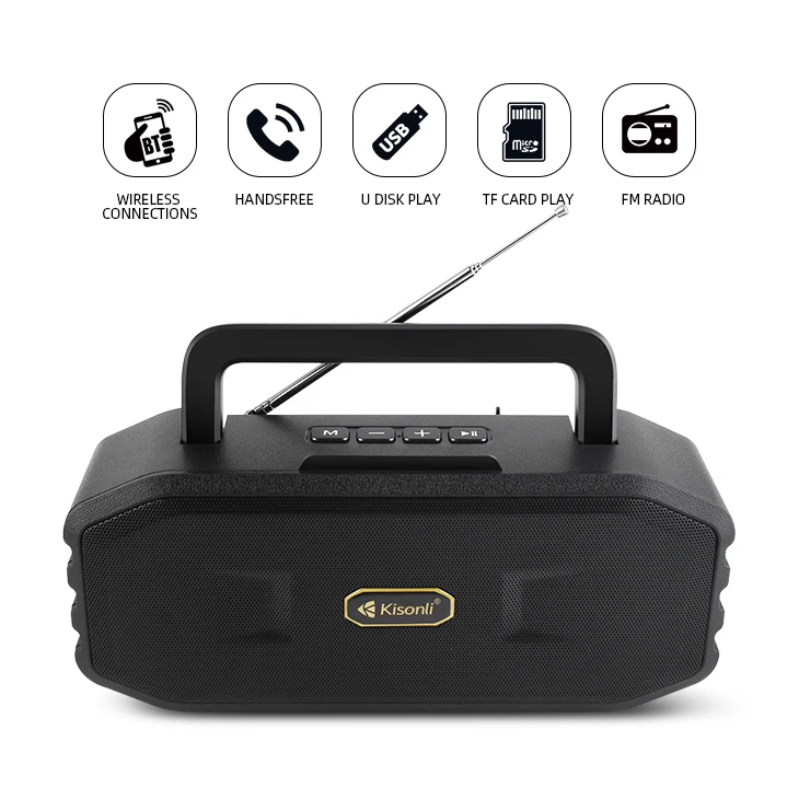 Built in BT/TF/FM/USB/AUX Active 4ohm Subwoofer Amplifier Speaker Portable Outdoor - ANKUX.COM