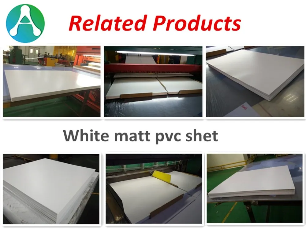 0.8mm White Matt Hard Plastic Rigid Lamination Pvc Sheet Board For