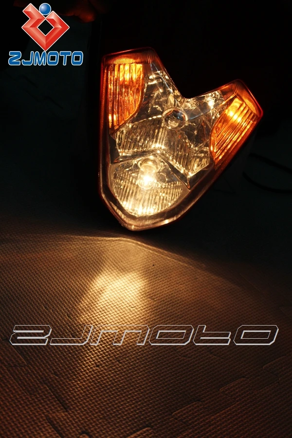 Universal Motorcycle Dirt Bike Headlight 25/25w Red Streetfighter Head