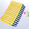 china supplier wholesale hot selling square cheap stripe plain dyed reusable easy clean dish microfiber kitchen towel set