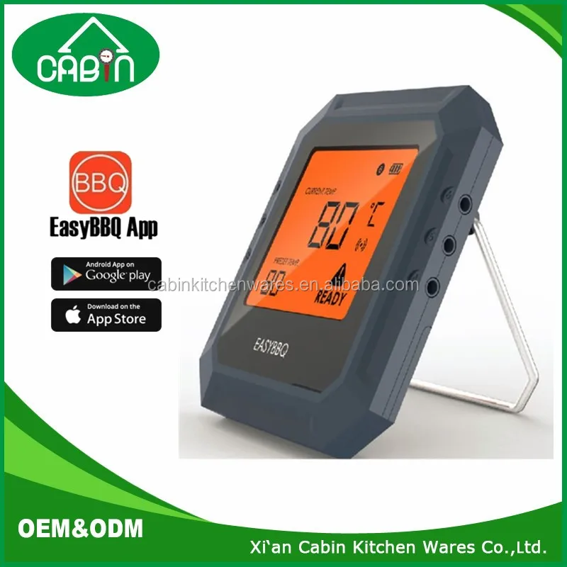 6 Probes Wireless Bluetooth Bbq Meat Thermometer With Iphone Android