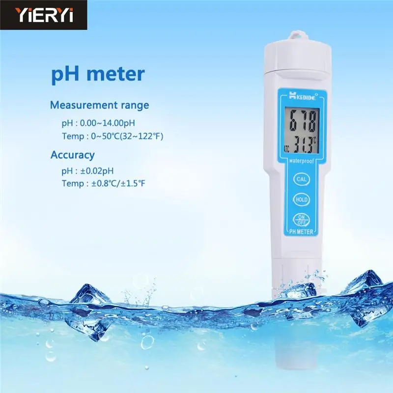 Handheld Ph Meter With High Accuracy Waterproof Acidity Acid Testing