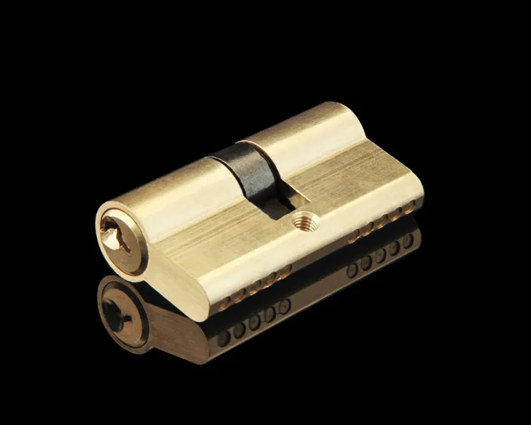 master key euro lock cylinder with brass plated surface