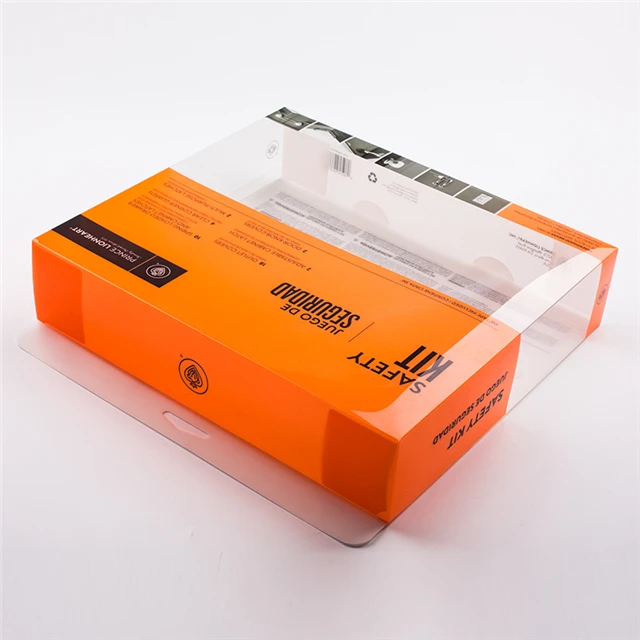 Customized clear plastic PVC PET folding packaging boxes for product packing