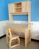 Study design pinewood table for children with book case