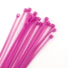 140*3.6mm Rose red Multi Color Self-locking Flexible plastic Cable Ties Nylon 66 Zip cable tie
