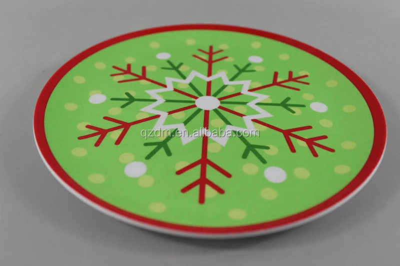 Christmas snowflake Melamine dinner plate