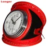 PU leather sheath moon cake boxes travel alarm clock