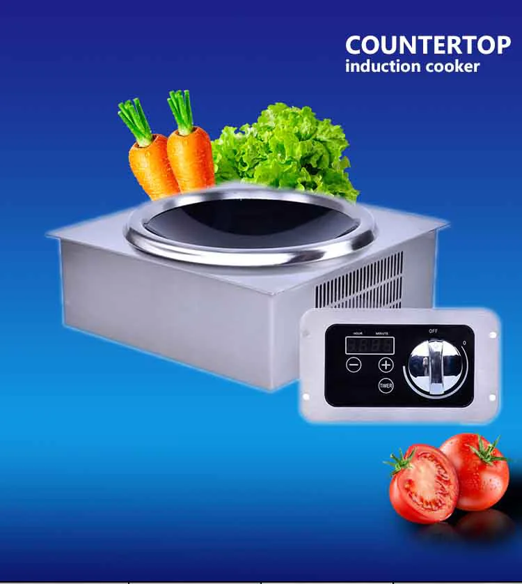 Portable 5000w Commercial Electric Built In Induction Wok Hob Cooker