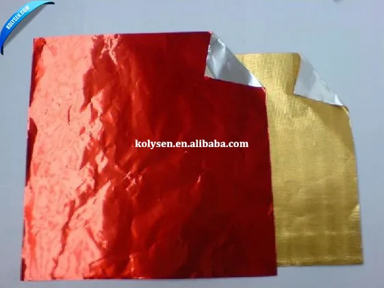 soft temper colorful aluminum foil wrappers for chocolate packaging