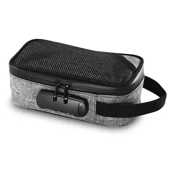8x4x3 Inch Discreet Smoke Smell Proof Carbon Lining Case With Combination Lock Premium Odor Bag