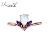 Sevenajewelry Brand Fashion jewelry SAR7277 Women 925 sterling silver gold ring opal rings prong setting