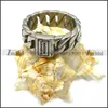 Silver BUDDHATO BUDDHA Cycle Chain Ring in Stainless Steel