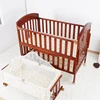 Hot Sell Movable Baby Furniture Cot Adjustable Wooden Baby Crib with Cradle