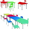 Wood trapezoidal desk and chair,modern student home colourful table