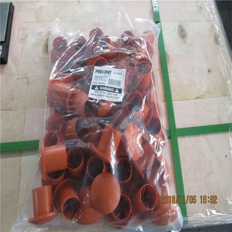 PP/PE Material Construction Mushroom Rebar Cap details