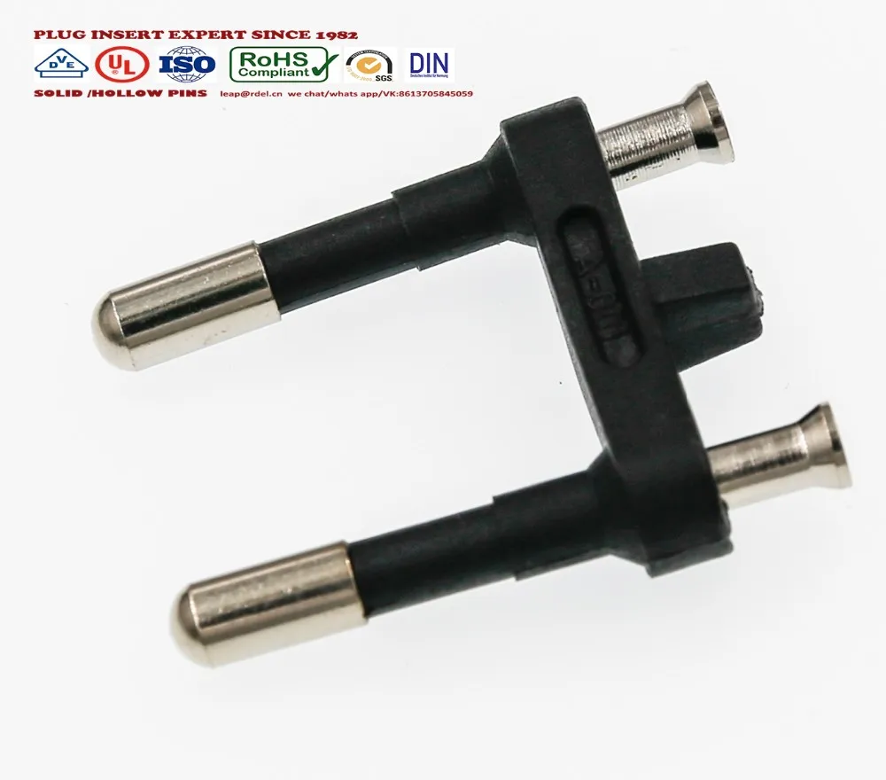 Schuko Plug Insert 2.5 A Twopin Plug Insert With 4.0mm Brass Pin