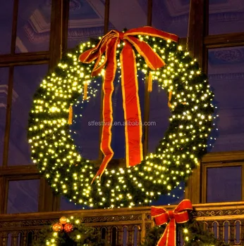 Outdoor Led Light Huge Christmas Wreath For Ping Centre Outdoor Led Light Huge Christmas Wreath For Ping Centre